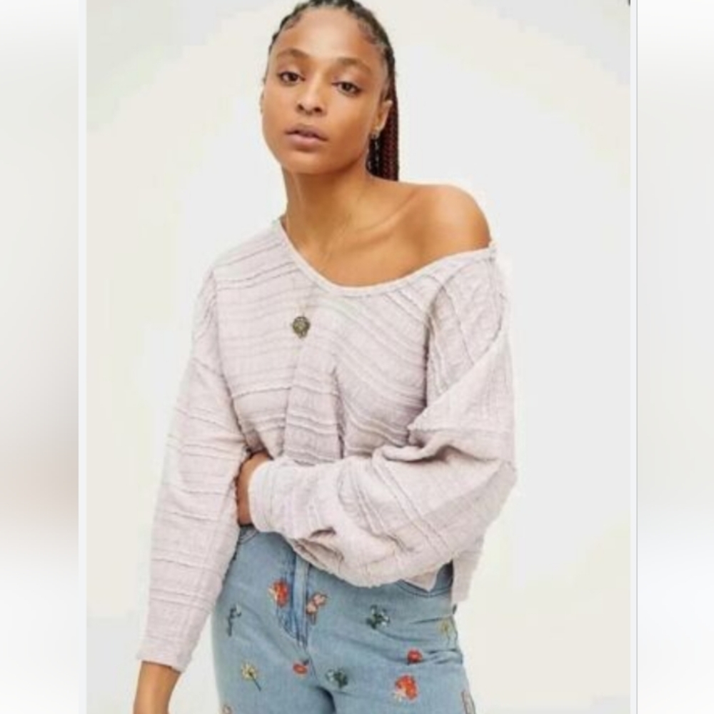 We The FreeWomen's X-SMALL We The Free Calissa Hacci Light Pink Crop Top